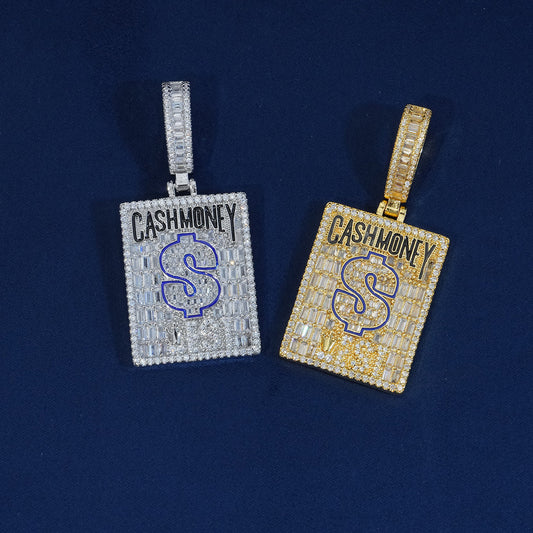 Diamond Baguette Cash Money Pendant