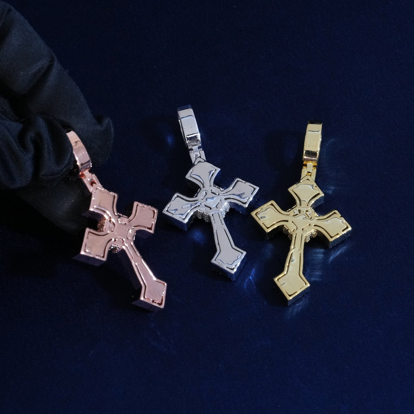 Diamond Baguette Jesus Cross Pendant