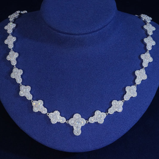 13mm Diamond Cross Necklace