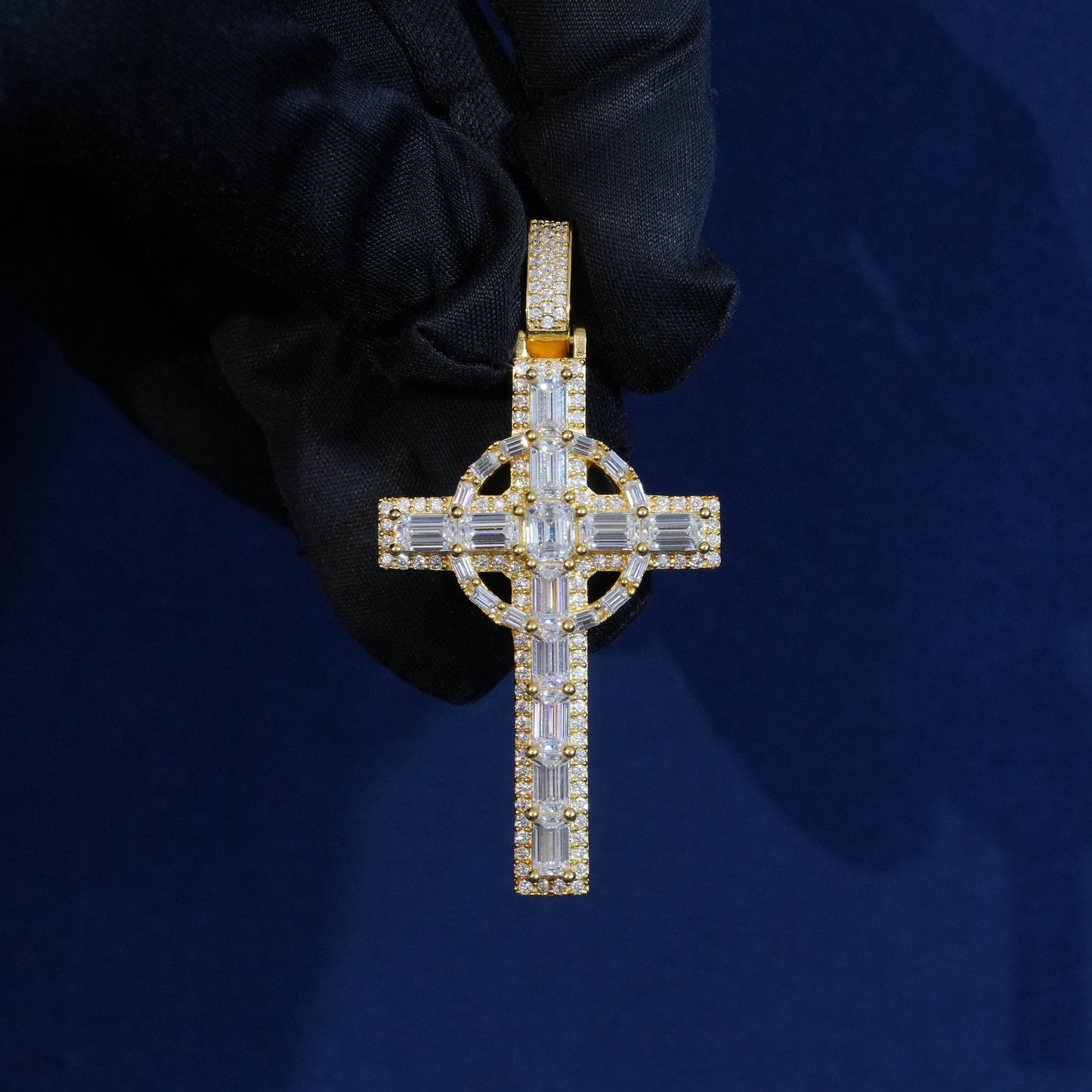 Diamond Baguette Cross Pendant