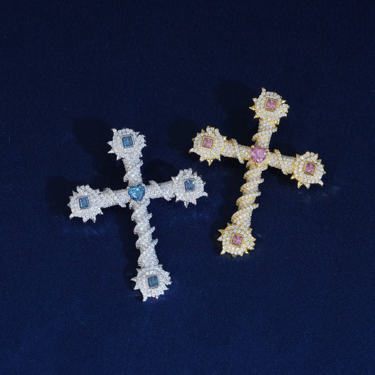 Moissanite Cross Pendant