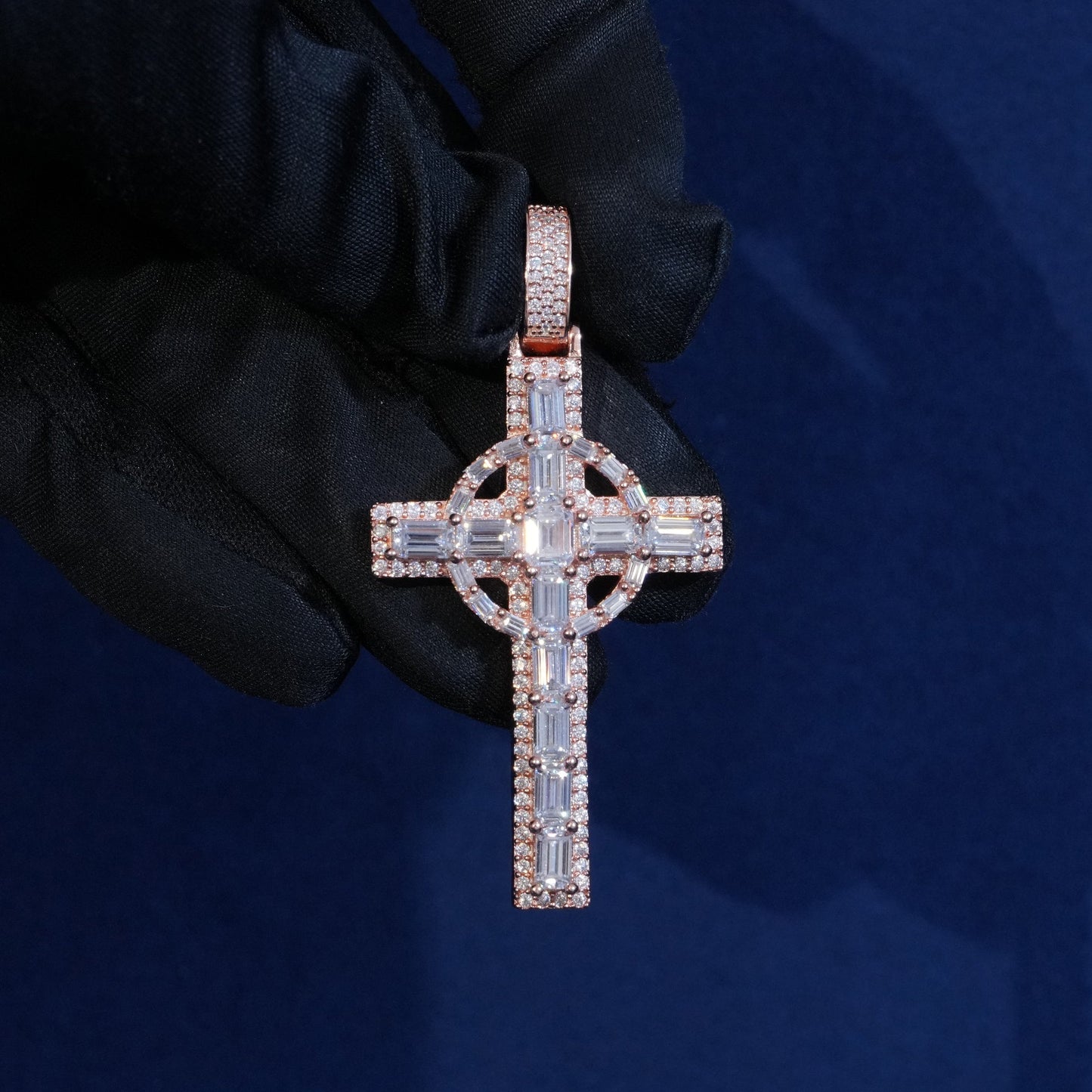 Diamond Baguette Cross Pendant