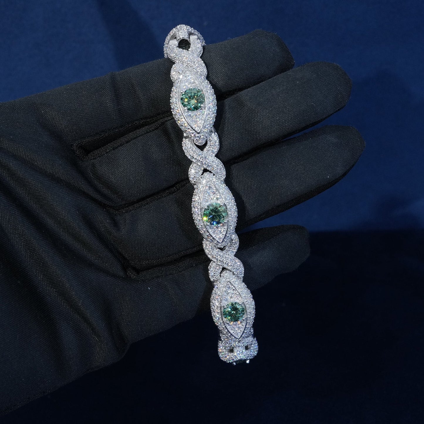 12mm Diamond Evil Eye Bracelet