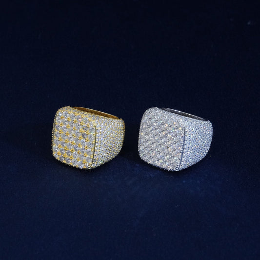 Moissanite Square Cluster Rings