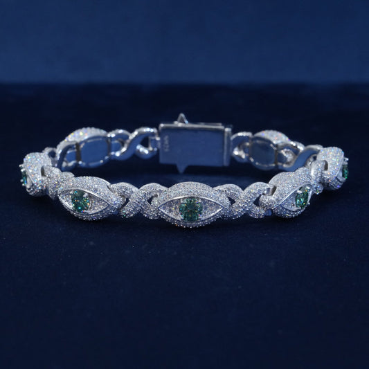12mm Diamond Evil Eye Bracelet