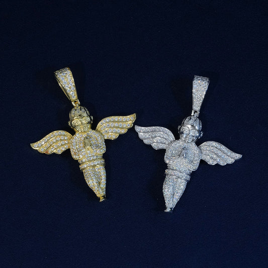 Moissanite Angel Wings Pendant