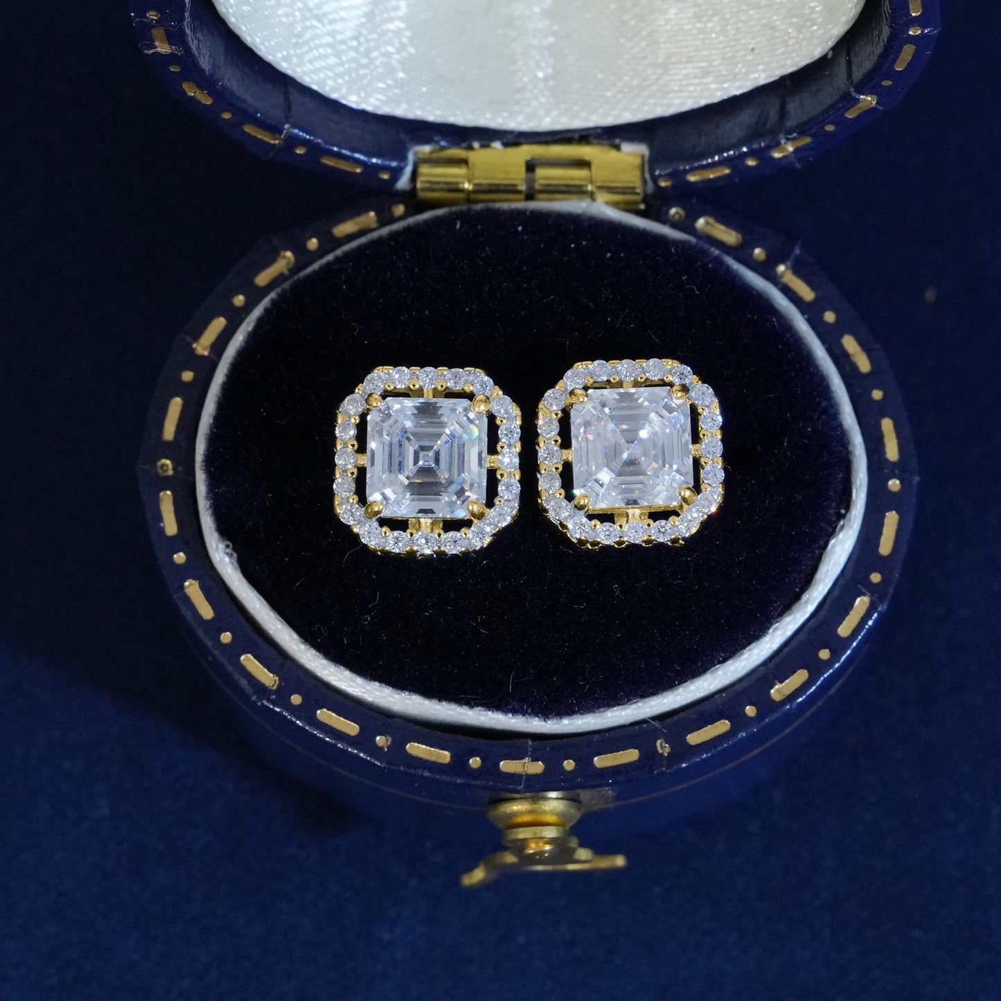 Moissanite Asscher Cut Earrings