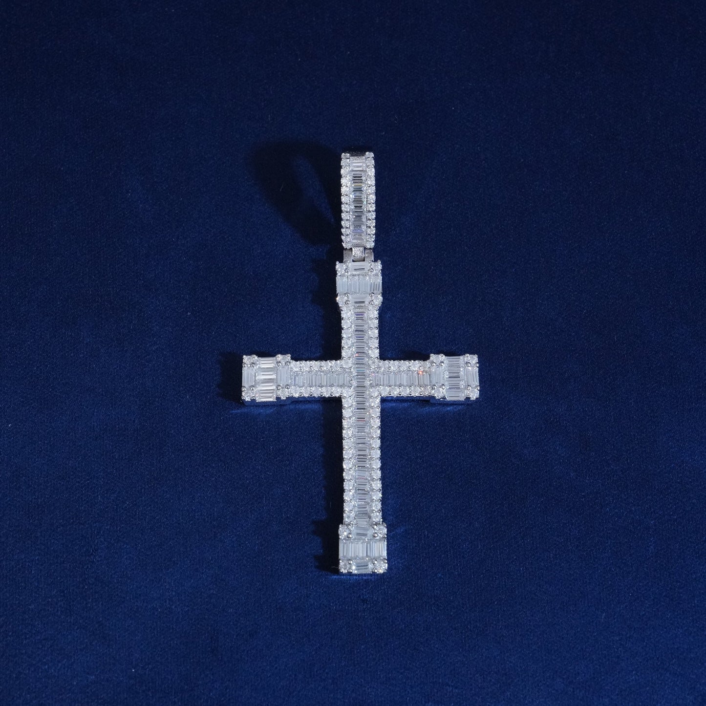 Diamond Baguette Cross Pendant‌