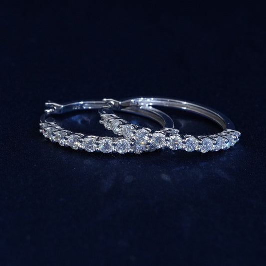 Moissanite 29mm Hoop Earrings