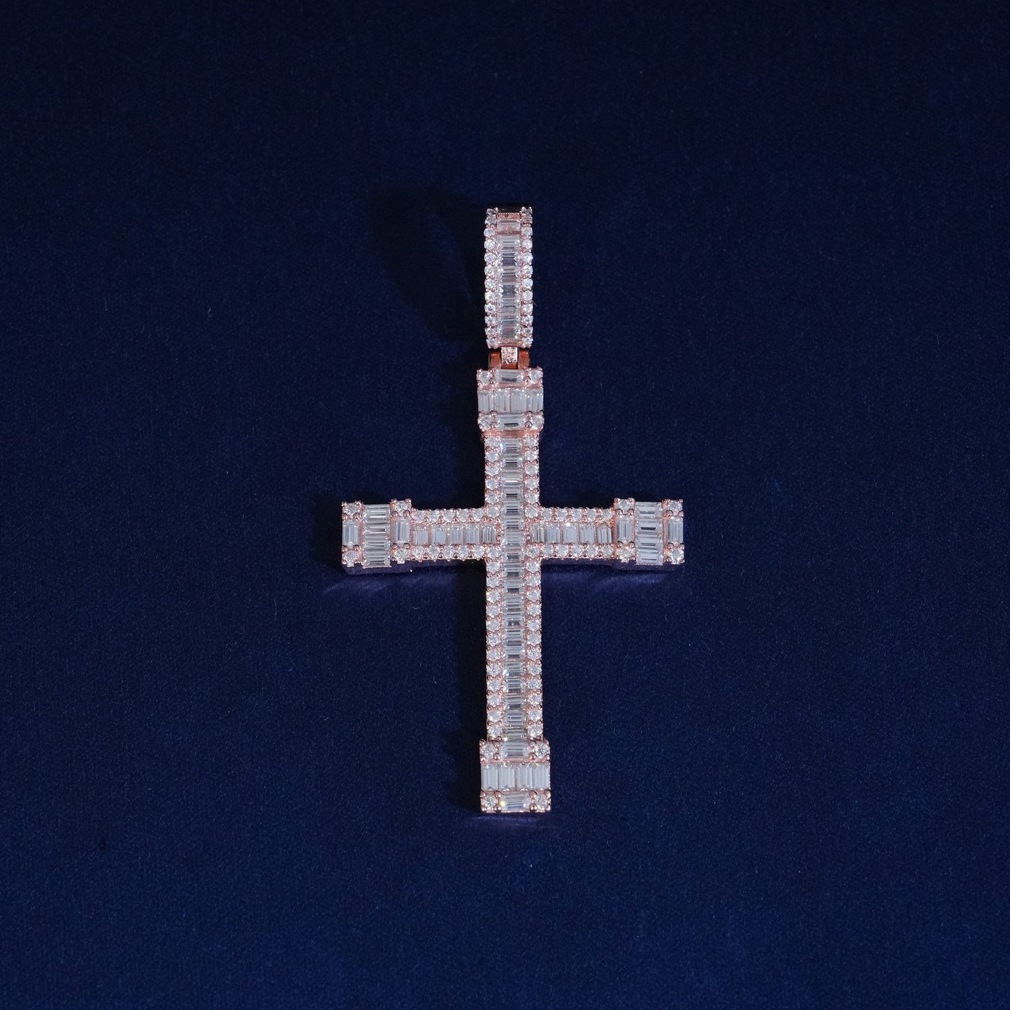 Diamond Baguette Cross Pendant‌