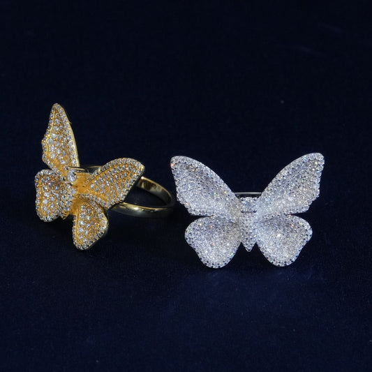 Moissanite Elegant Butterfly Rings