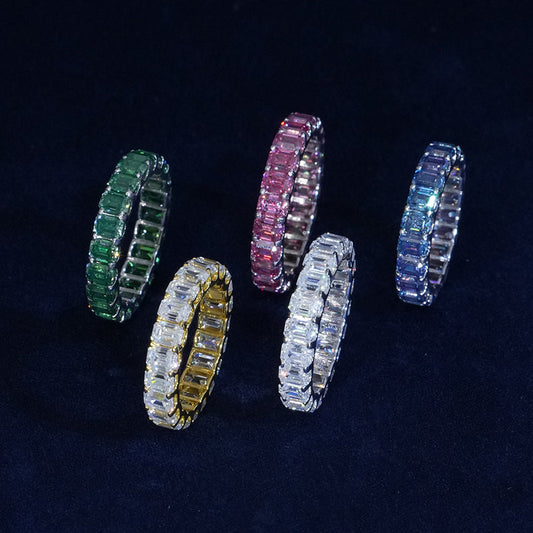 4MM Moissantie Emerald Band Ring