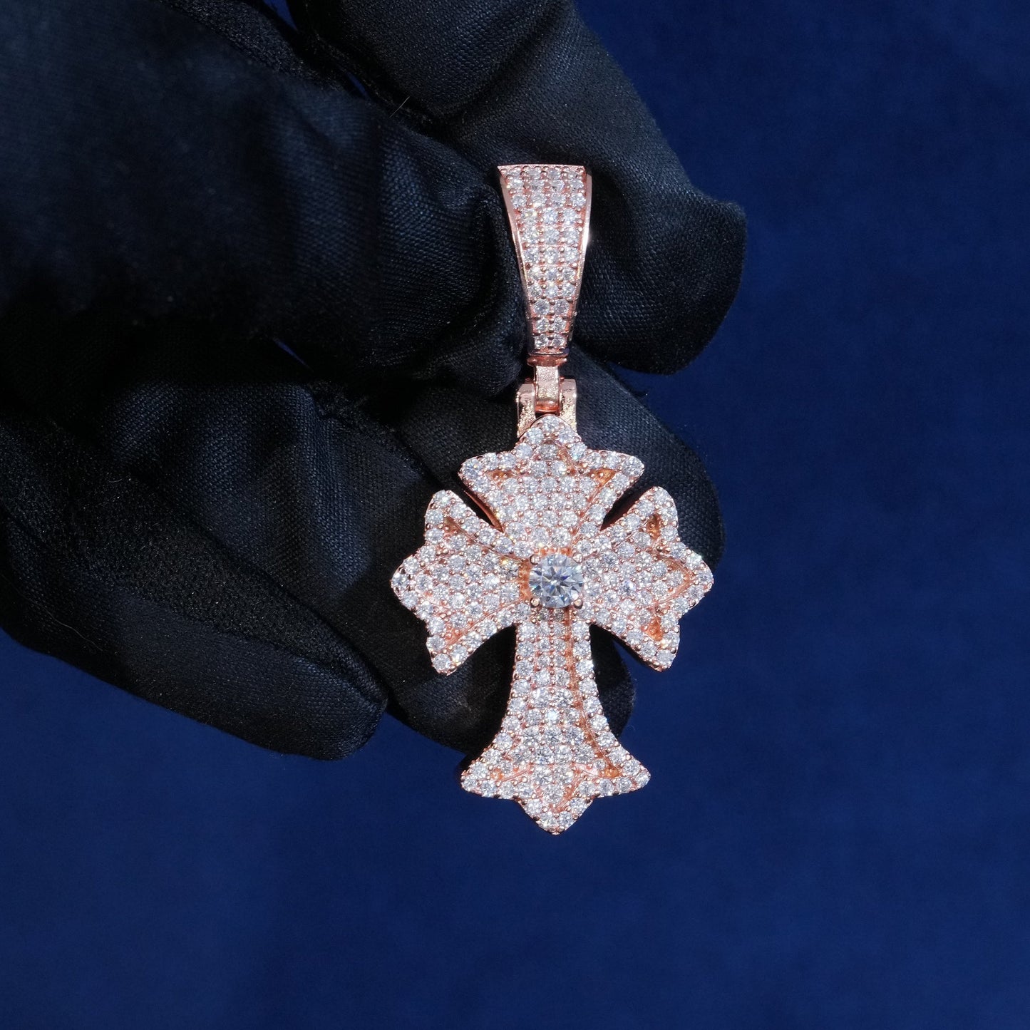 Diamond Gothic Cross Pendant