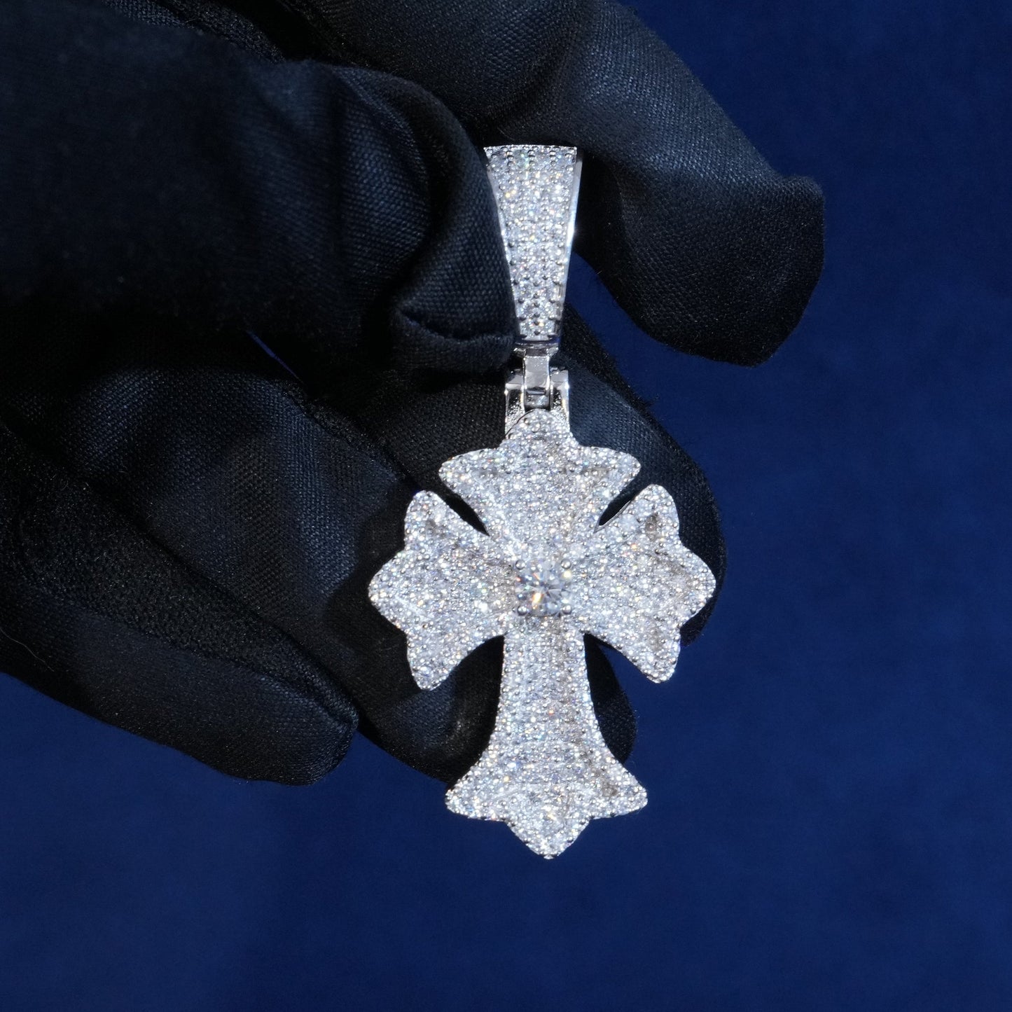 Diamond Gothic Cross Pendant