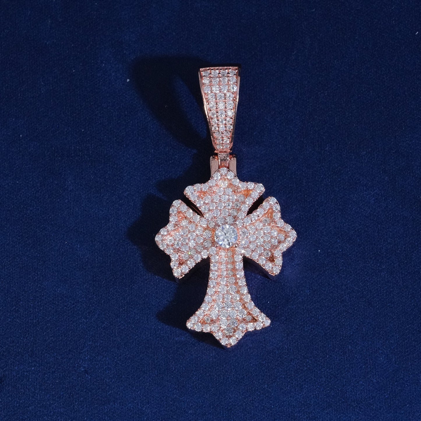 Diamond Gothic Cross Pendant