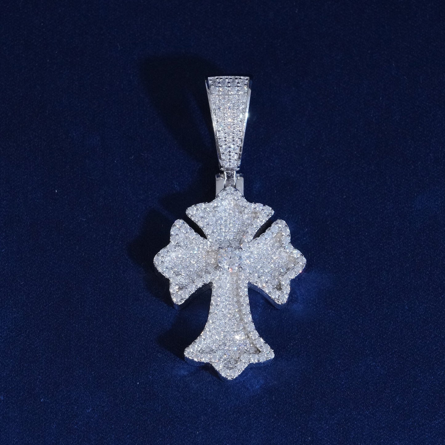 Diamond Gothic Cross Pendant