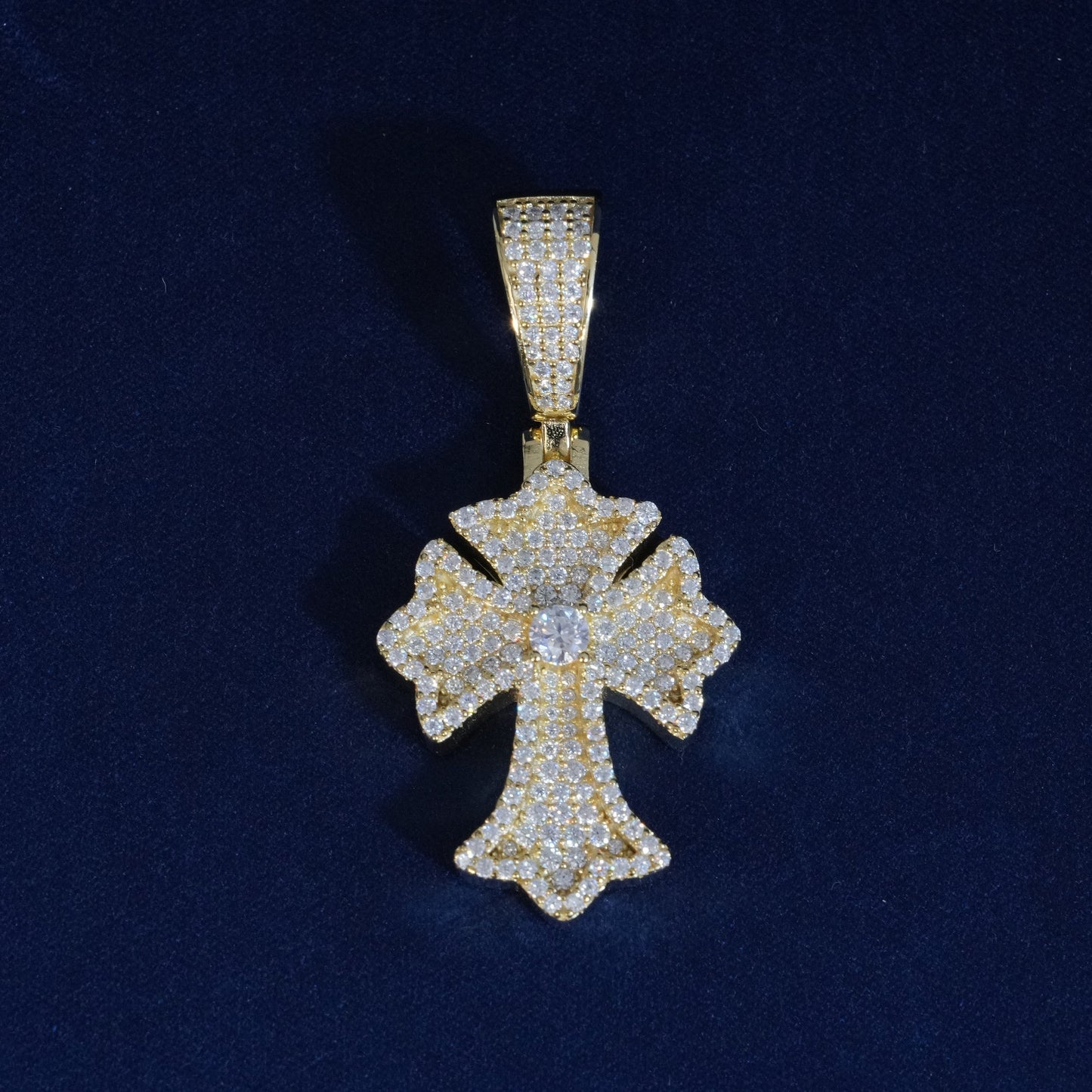Diamond Gothic Cross Pendant