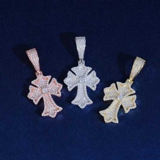 Diamond Gothic Cross Pendant