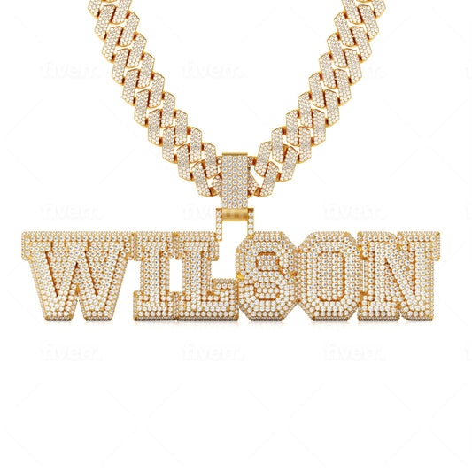 CUSTOM UNIVERSITY FONT LETTER PENDANT