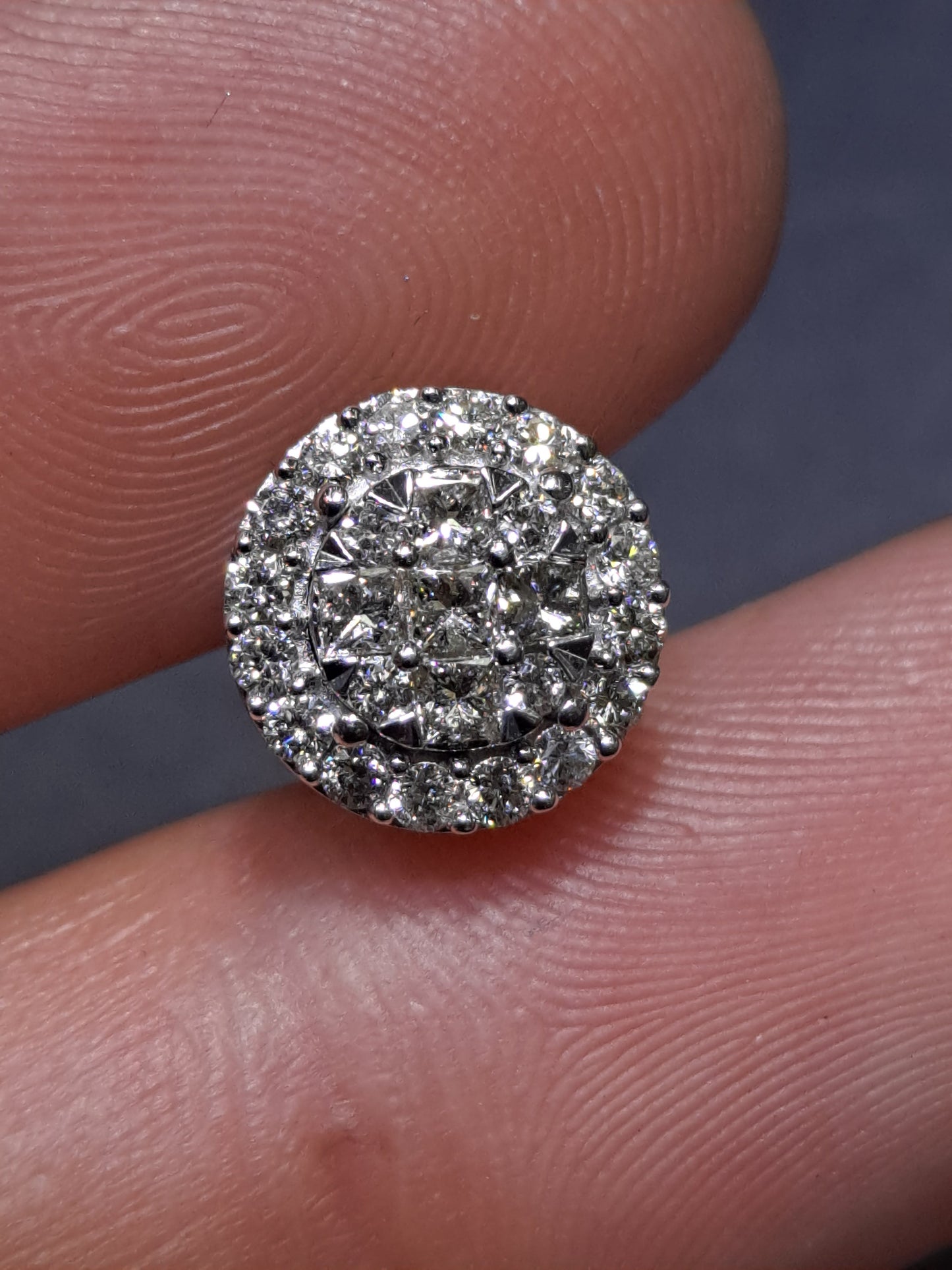 Diamond Cluster Stud Earrings | .53 ct t.w. 14k Yellow Gold