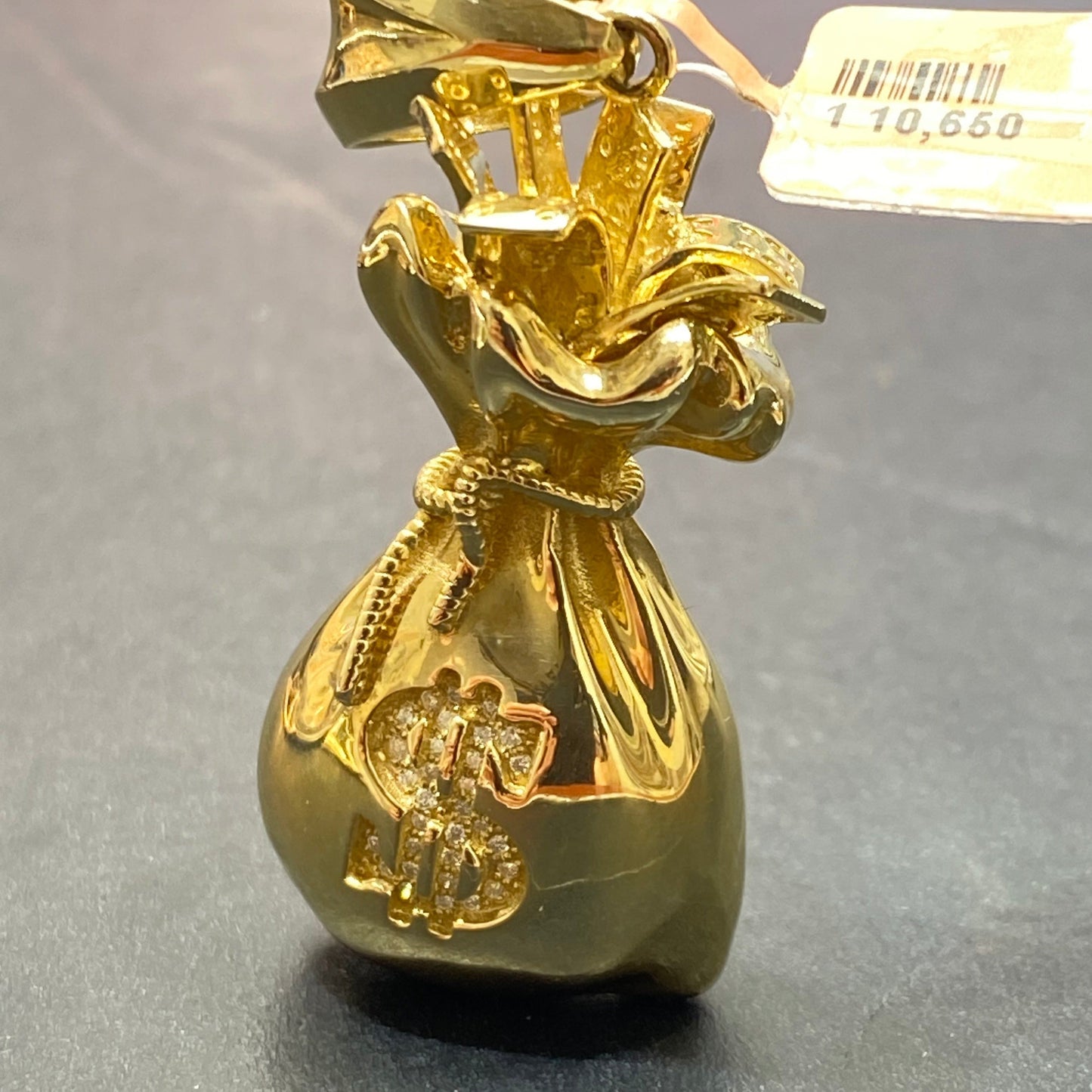 New 14k Vs-1 Money Bags Custom Diamond Pendant