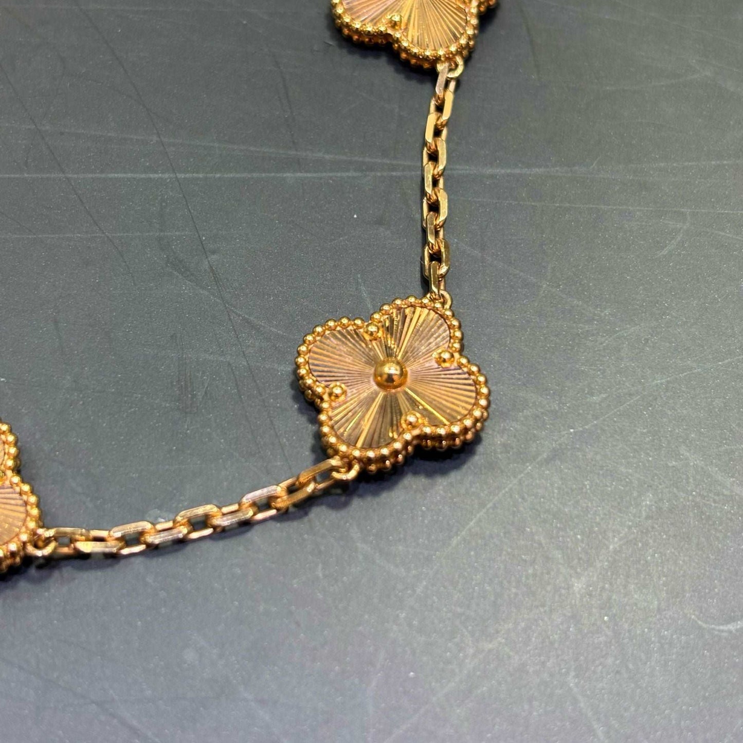 18k Solid Gold Clover Bracelet