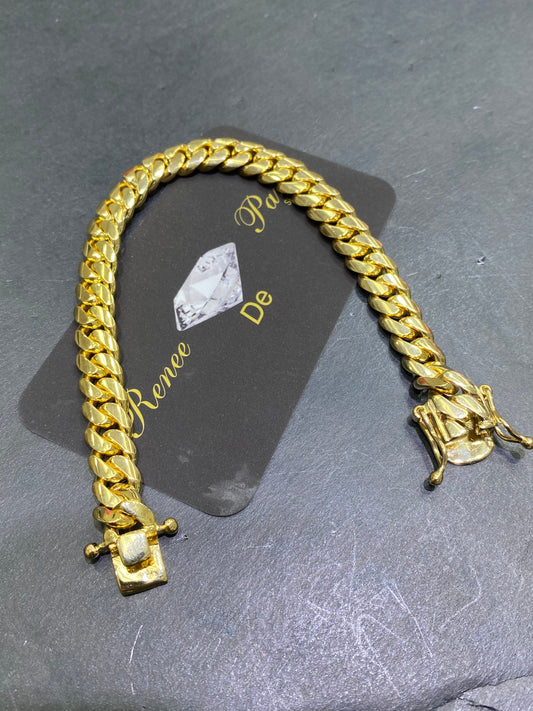 New 14k SOLID MIAMI CUBAN LINK BRACELET