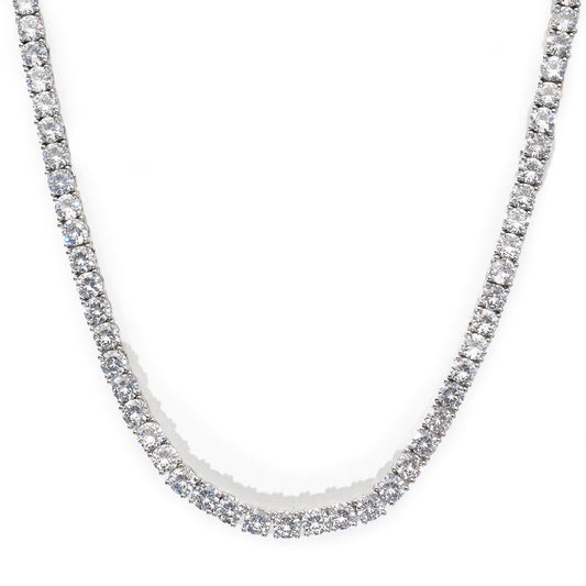 5mm Round Cut Diamond Tennis Chain-50% OFF Moissanite Chains