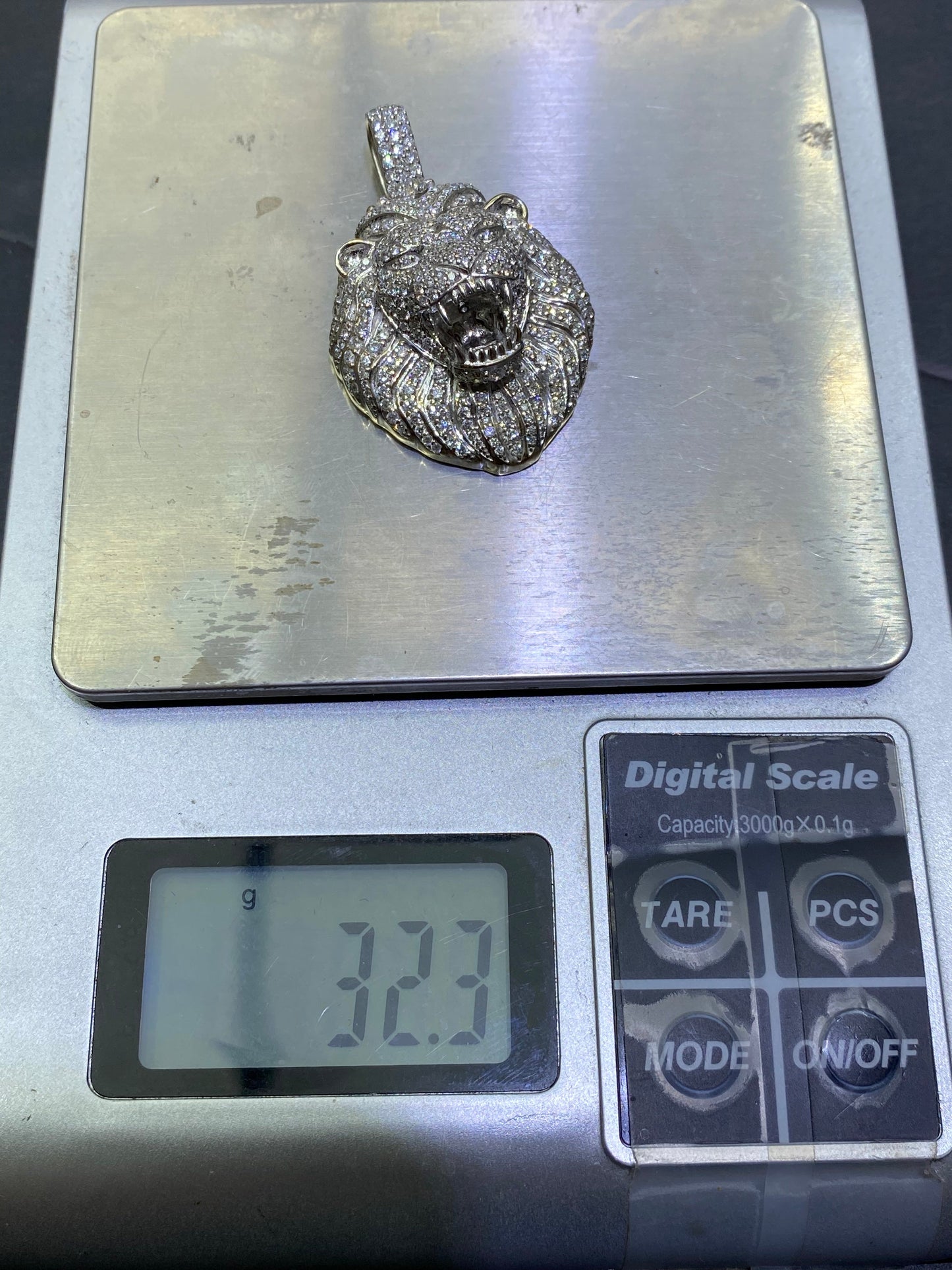 New 14k Vs1 natural diamonds 💎 🔥 4cts.t.w. "Bust Down" Lion custom pendant