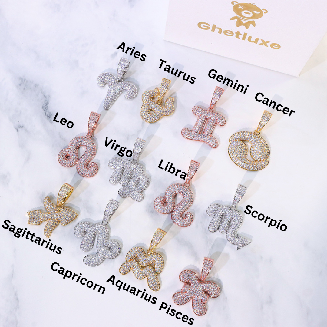 Women's Diamond Zodiac Pendant Necklace