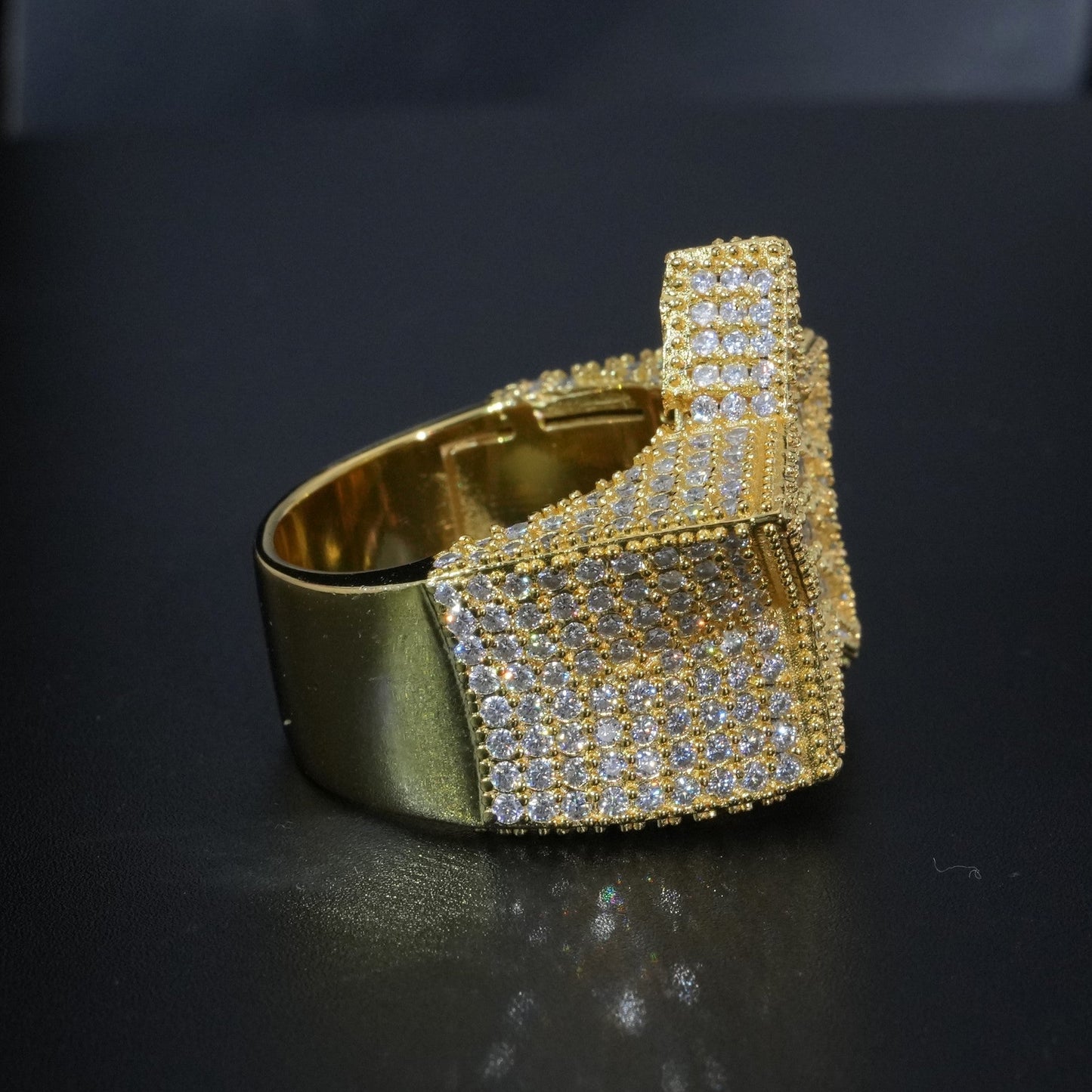 Moissanite Baguette Star Ring