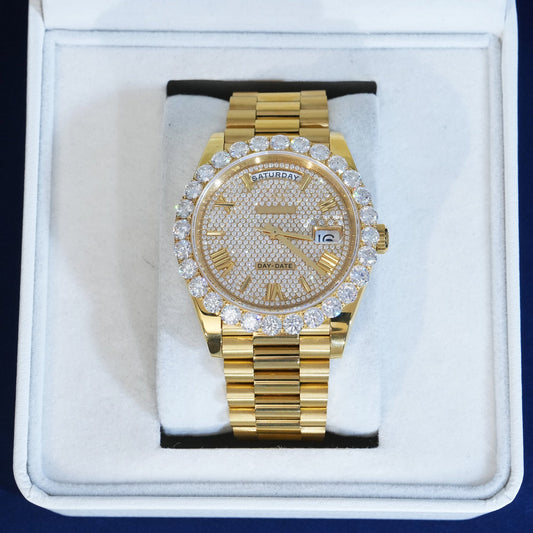 Moissanite 18K Yellow Gold DD40 Watch