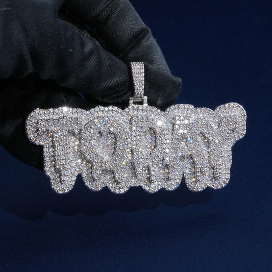 Custom Layered Drip Letter Pendant
