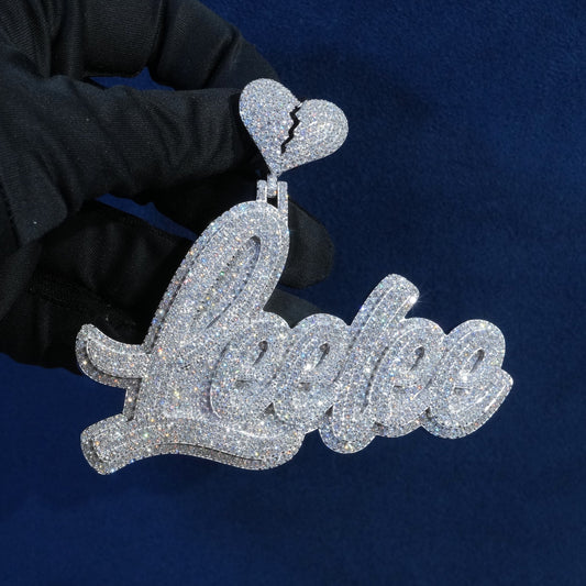 Capitalized Script Custom Name Pendant