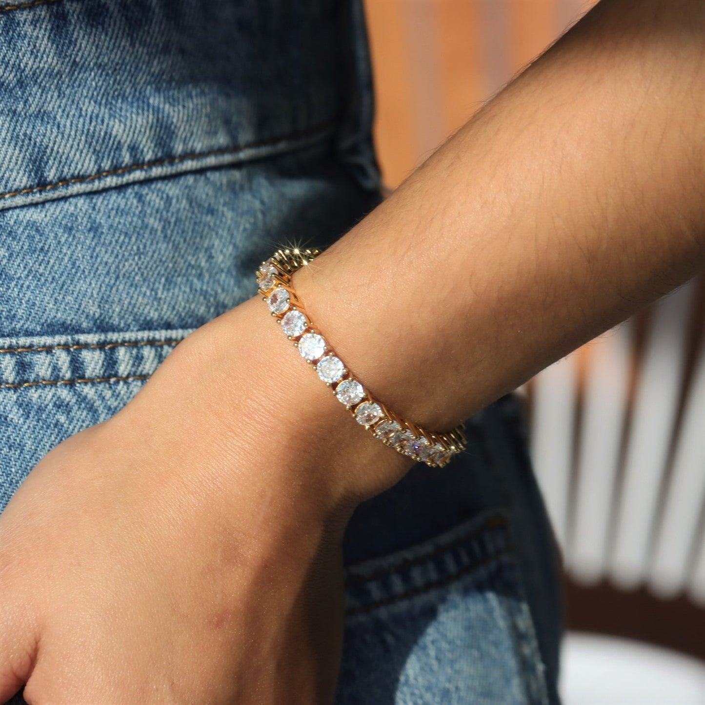 5mm Round Cut Diamond Tennis Bracelet-Moissanite 50% OFF