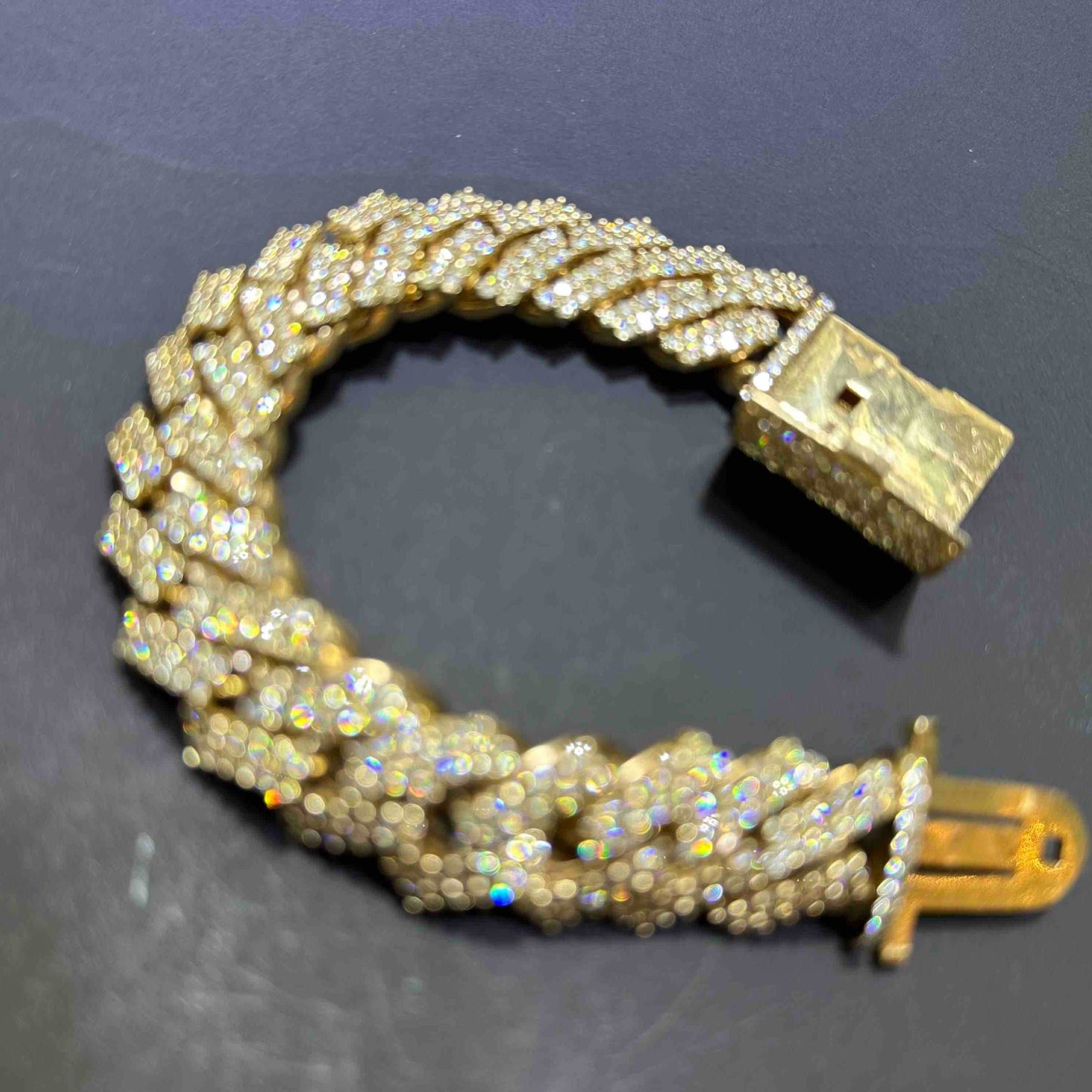 10k Bust Down Cuban Link Bracelet