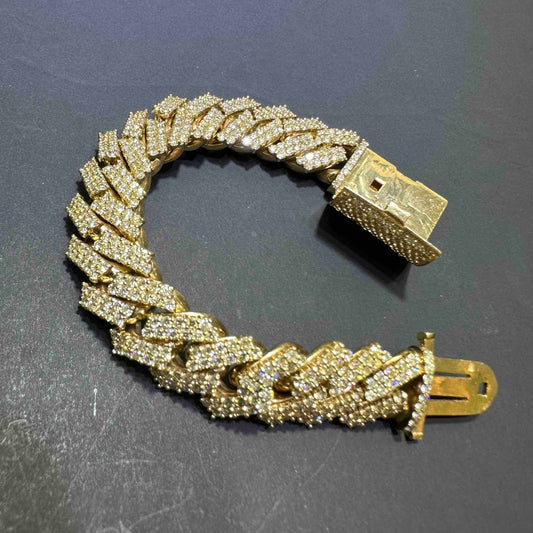 10k Bust Down Cuban Link Bracelet