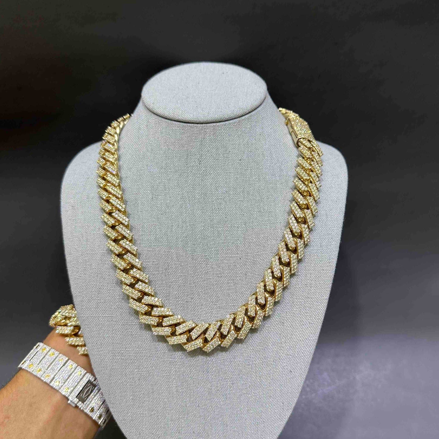10k Bust Down Cuban Link Heavy Chain