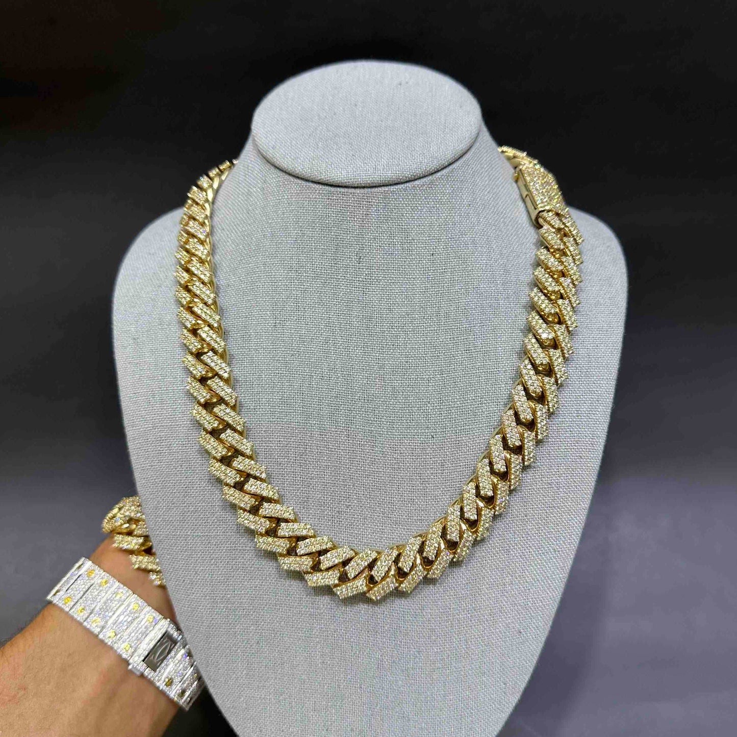 10k Bust Down Cuban Link Heavy Chain