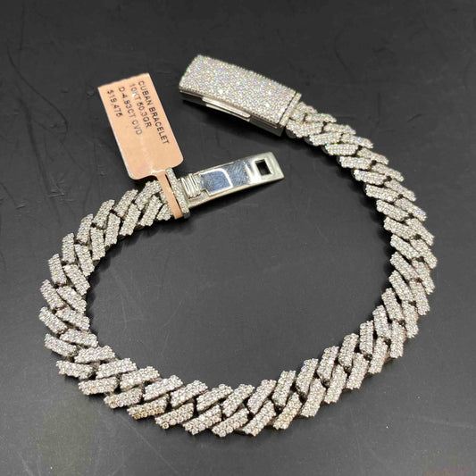 10k CBD VVS Iced Out Cuban Link Bracelet | REAL CVD VVS