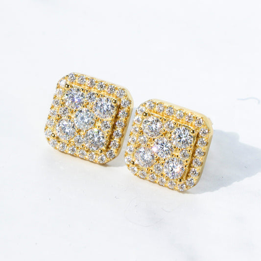 11mm Moissanite S925 Layered Stud Earrings