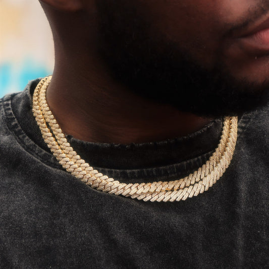 8mm Diamond Prong Cuban Chain