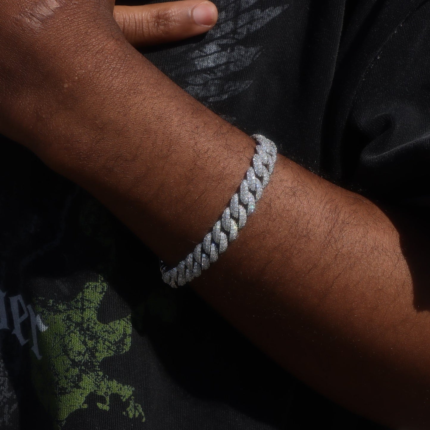 10mm Diamond Cuban Bracelet