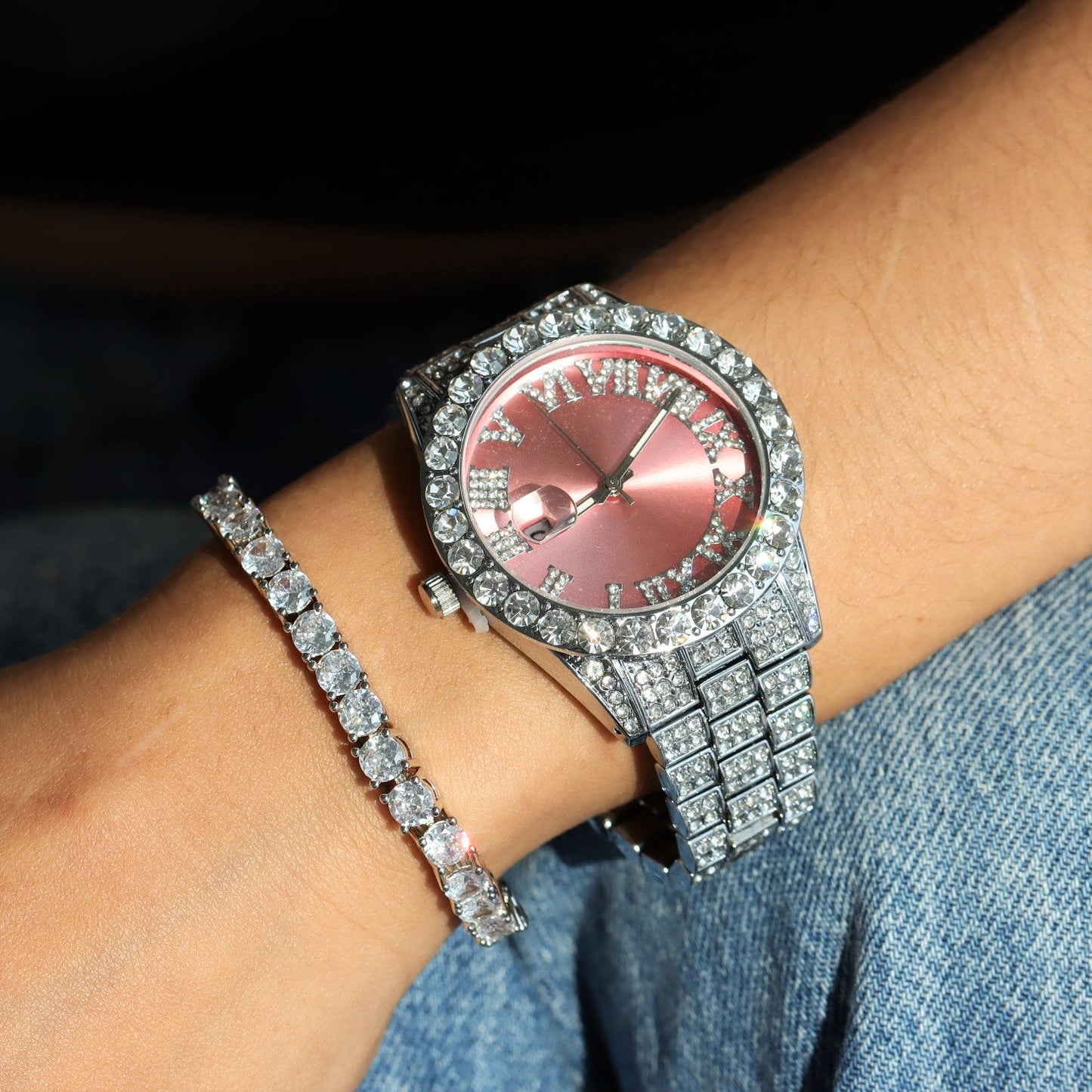 5mm Round Cut Diamond Tennis Bracelet-Moissanite 50% OFF