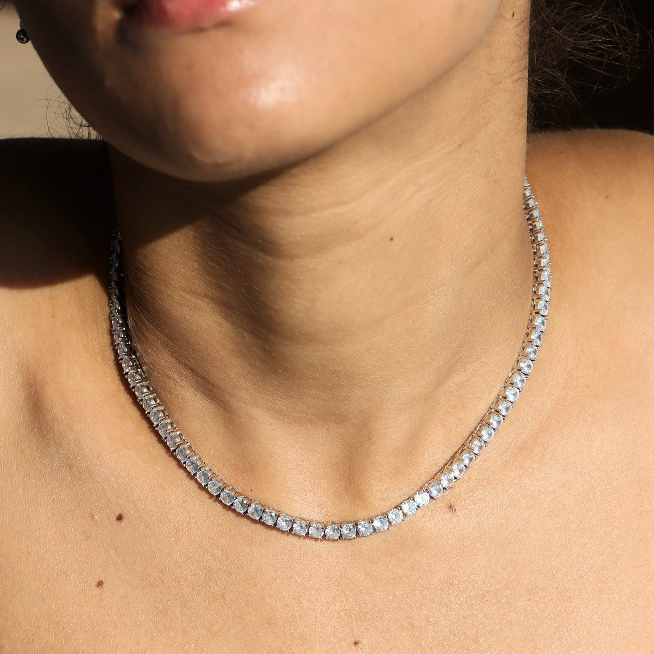4mm Tennis Chain with Round Cut Diamond-Moissanite 50% OFF