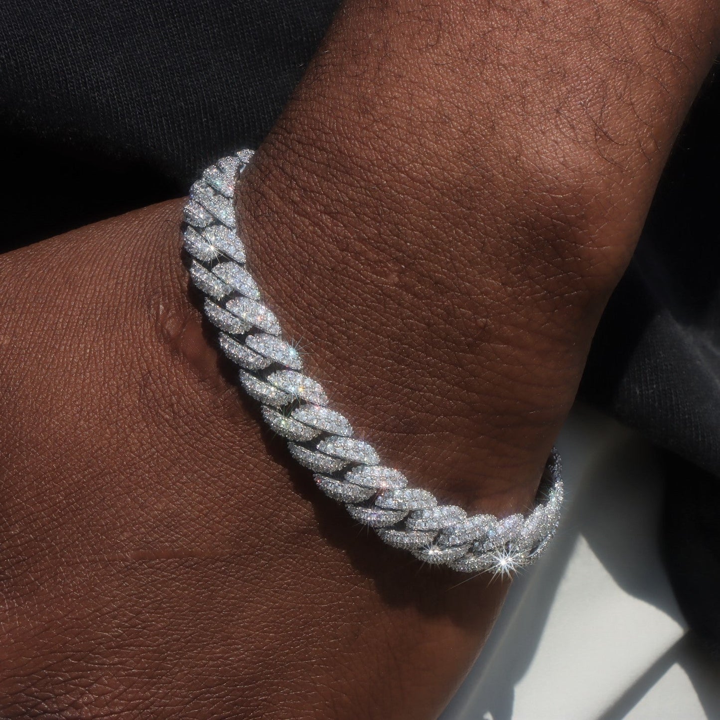 10mm Diamond Cuban Bracelet