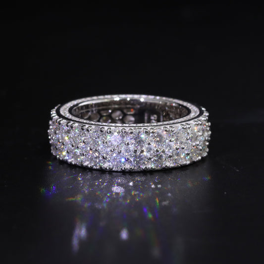 3 Layers Moissanite Ring Band