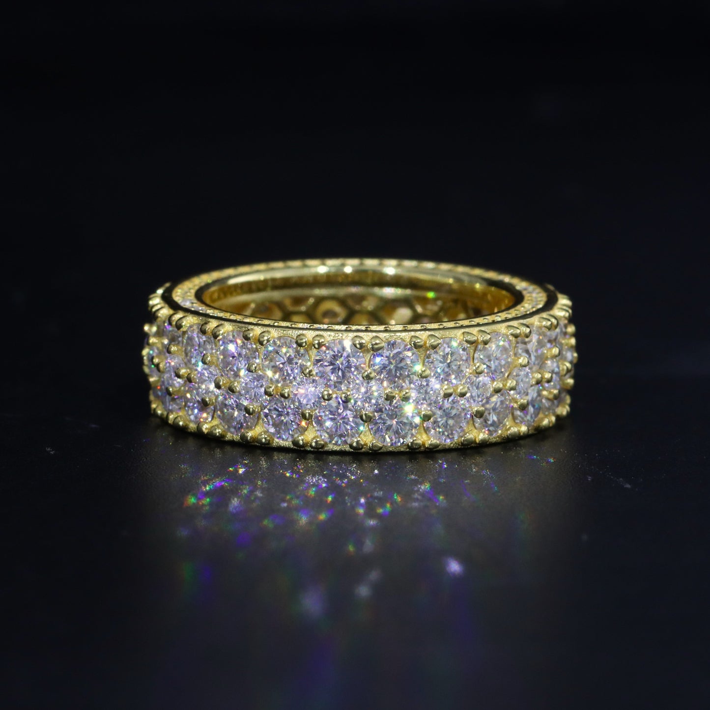 3 Layers Moissanite Ring Band
