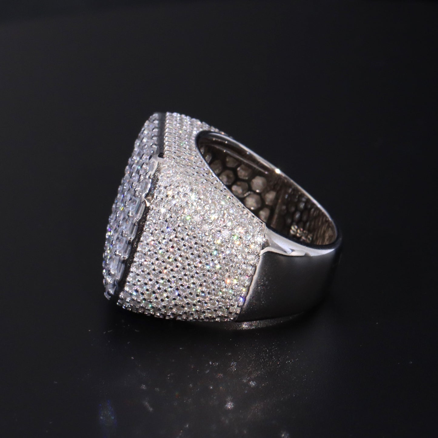 Luxe Diamond Moissanite Signet Ring