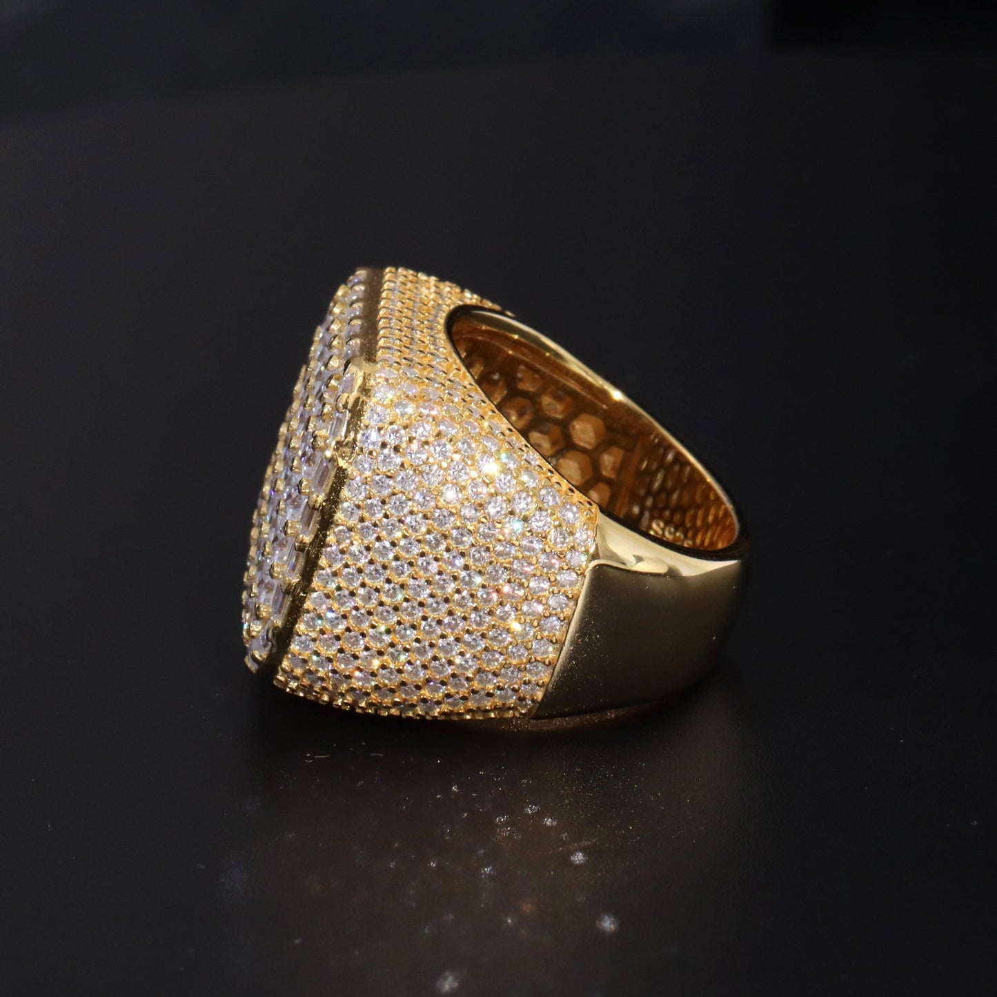 Luxe Diamond Moissanite Signet Ring